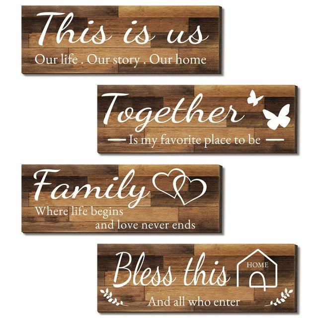 Letreros de pared Joyhawk THIS IS US/TOGETHER/BLESS THIS HOGAR/FAMILY
