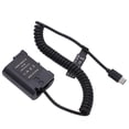thumbnail image 1 of Batería externa ficticia tipo C totalmente decodificada con cable de resorte EN EL15 para cámaras D810, D850, Z5, Z6, Z6II, Z7 y Z7II., 1 of 14