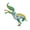 Green, variant on Fantasy Horse Brooch Vintage Design Alloy Chest Pin Fashion Accessory Attract Attention Ideal Present Outfit Enhancer