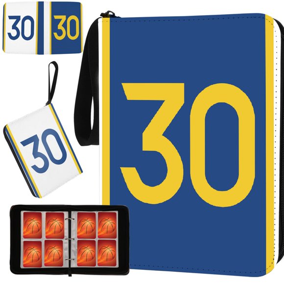 Carpeta para cartas de básquet KivolFun #30, 400 bolsillos, azul