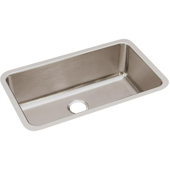 Lustertone Undermount Stainless Steel 30.5x18.5x10 0-Hole Single Bowl Kitchen Sink in Satin