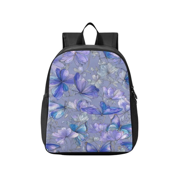 Toddler Backpack Lovely Blue Butterflies Waterproof Lightweight Backpack Casual Mini Daypack for Daycare & Travel