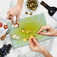 thumbnail image 5 of Yellow Cutting Board, Abstract Small Circular Dots Patterns and Forms Centered Sun with Spotted Design Art, Decorative Tempered Glass Cutting and Serving Board, Small Size, Yellow, by Ambesonne, 5 of 5