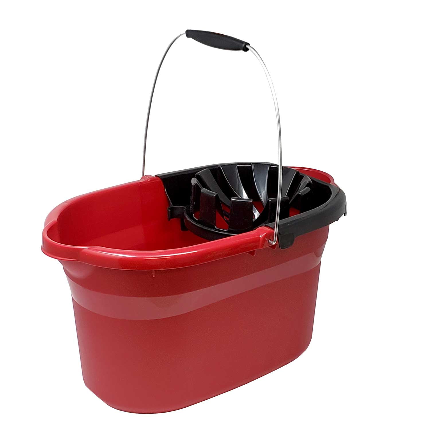 17.5 Quart 16.6 L Heavy Duty Sturdy Mop Black Wringer with Wire Handle