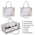 thumbnail image 2 of Large Capacity Tote Bag,White Rose Gold Marble Pattern Handbag Fashion Luxury Tote Bag,15.7"x13"x 5.1" Inches,Laptop Compatible, 2 of 5