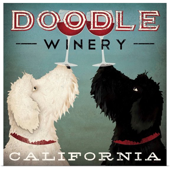 Great BIG Canvas | Rolled Ryan Fowler Poster Print entitled Doodle Wine