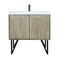 thumbnail image 3 of Lexora Home Lancy 36" Single Quartz Top Bathroom Vanity in Rustic Acacia, 3 of 10
