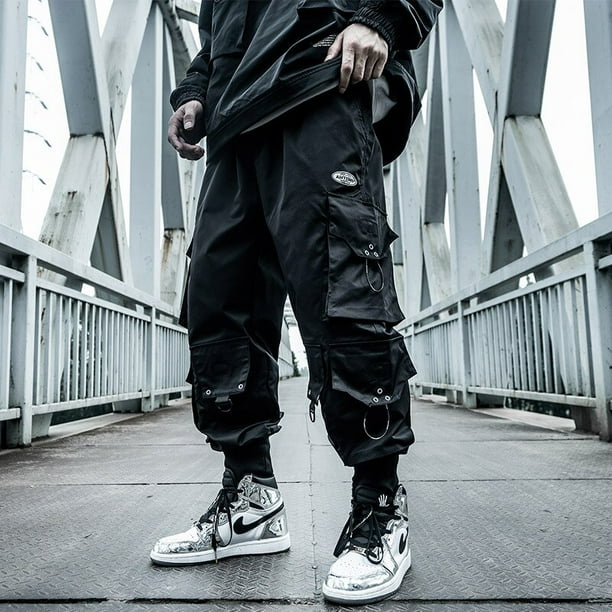 Ropa nueva para hombre pantalones bombachos de carga con multiples bolsillos pantalones de chandal informales de Hip Hop para hombre pantalones