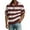 Deep Red, variant on Mens Polo Shirts Casual Quarter-Zip Striped Henley Shirts Regular Fit Short Sleeve T Shirt Stylish Work Collared Pullover Tops OIOLOYJM Light Brown L