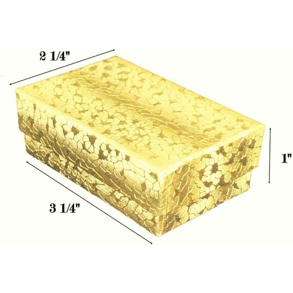 N'icePackaging - 50 Qty Silver Swirl Imported Cotton Filled Pendant Jewelry Boxes - for Pendants/Earrings/Zippos/Collectables & Homemade Crafts - 3 1/4" x 2 1/4" x 1"