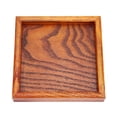thumbnail image 3 of Plateau à thé carré en bois massif, plateau de service pour café, sushis, snacks, pour café-restaurant (12,5 x 12,5 cm), 3 of 4