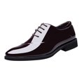 thumbnail image 2 of Tawop Dress Shoes Men Casual Dress Shoes Business Lace Up Wedding Shoes Oxfords Brown Size:7, 2 of 8