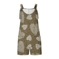 thumbnail image 5 of Nrmvnmi Summer Rompers for Women 2024 Casual Faux Denim Shorts Overalls Adjustable Strap Loose Sleeveless Jumpsuits with Pockets Khaki 3XLMothers Day Gifts, 5 of 6