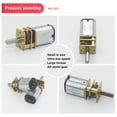 thumbnail image 2 of Compact 6V/12V 100RPM Motor Metal for Small Robot Development Slow Speed Gear Motor, 2 of 8
