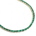 thumbnail image 2 of Green CZ Emerald tennis necklace,Octagon emerald tennis necklace choker gold plated| Emerald cut emerald necklace gold | Emerald pendant, 2 of 4