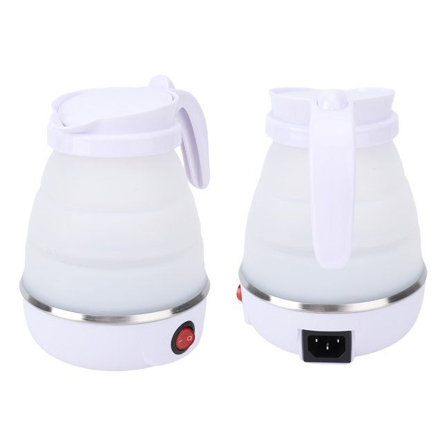 600ml Electric Kettle Foldable, 600W Portable Fast Boiled Water Kettle, Travel Portable Foldable Electric , Silicone Small Pot Boiling Water Pot