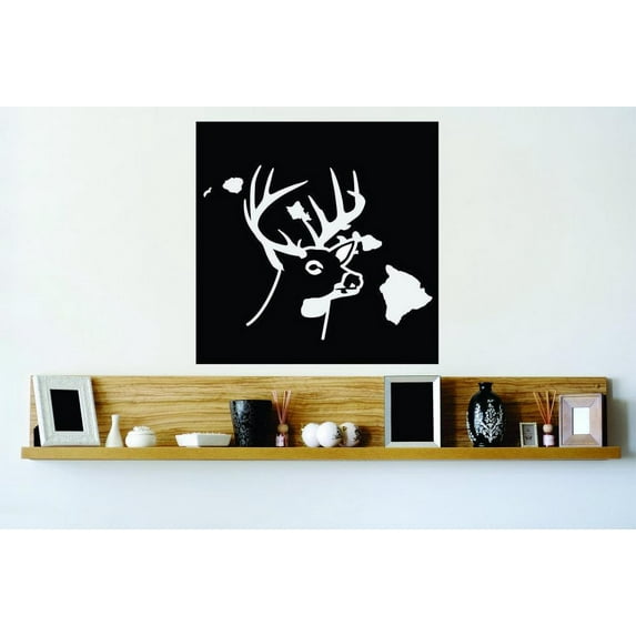 Wall Design Pieces Hawaii Wild Life Deer Buck Hunt 20x20 Inches