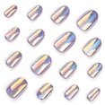 thumbnail image 5 of FCOGIN Medium Round, 24 Pieces, Shiny, Opal, Colorful, Acrylic False Nail, Press on Nail, 5 of 6