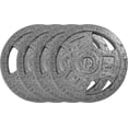 thumbnail image 2 of Royalbelle Gray Cast Iron Weight Plates with Triple Grip Handles, 1 Inch Standard, 2 of 7