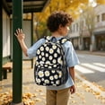 thumbnail image 6 of Daisy Pioneer Flower Black Pattern 17" School Backpacks for Teens,Waterproof Oxford Fabric,S-Shape Padded Straps for School,Travel,Hiking,Camping, 6 of 6