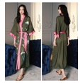 thumbnail image 2 of Kimono Robes for Women Long Satin Robe Floral Silk Robes Kimonos Bathrobe Dressing Gown  One Size, 2 of 3