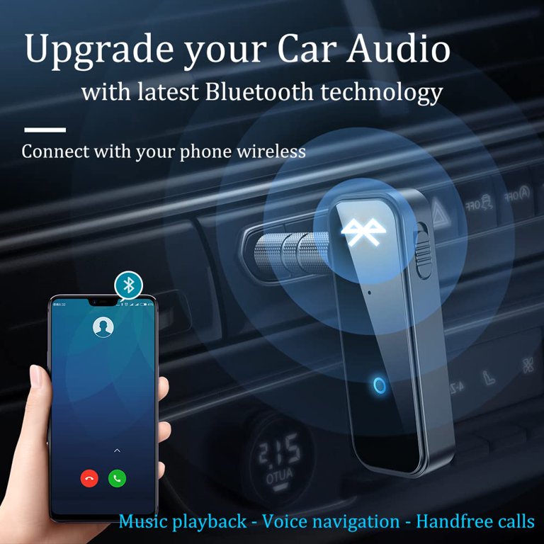 2023 Bluetooth 5.0 Adapter 3.5mm Jack Aux RCA Dongle 2-in-1 Wireless  Transmitter Receiver for Car TV Audio PC Home Stereo Headphones Projector  MP3