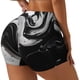thumbnail image 1 of Fotbe Fluid Black White Paint Swirls Shorts Sin Costuras – Shorts Deportivos de Cintura Alta para Mujer, Elásticos para Gimnasio, Yoga, Running o Ciclismo-XX-Large, 1 of 8