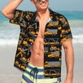 thumbnail image 5 of Lsque Yellow Excavator pattern Hawaiian Shirt for Men, Unisex Summer Beach Casual Short Sleeve Button Down Shirts-XX-Large, 5 of 9
