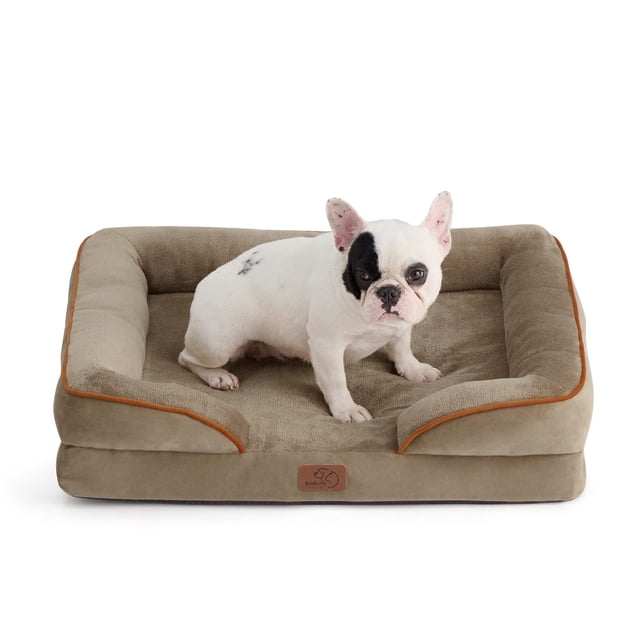 Cama ortopédica para perros, impermeable, para perros medianos, color avellana