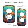 thumbnail image 3 of Fotbe Sea Turtle in Coral Print Duplex Receptacle Wall Plate, 1-Gang 5.0" x3.0" Wall Outlet Covers, Dual Outlet Faceplates Covers, Color-matched Screws Included-Style S, 3 of 6