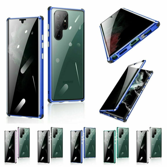 For Samsung Galaxy S23 360 Degree Protection 4 Anti-Drop Corners Front Privacy Anti Spy Anti Peeping Full Tempered Glass Case Cover