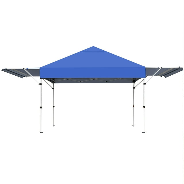 Patiojoy Abri Instantané 10 X 17 Pi Tente Pliante à 3 Réglages de Hauteur avec Sac à Roulettes Bleu