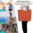 thumbnail image 4 of Yiaed Pizza Cartoon Print Handbag for Women Tote Purse Shoulder Bag Large Fashion Hobo Purse Handbag Shopping Tote, 4 of 5