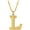 L, variant on Guodhu Initial Necklace for Women Men, Gothic Gold Plated 26 Letters Name Pendant Necklace