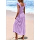 thumbnail image 2 of Vestido PRETTYGARDEN Mujer Verano Cuello Cuadrado Maxi Morado XL, 2 of 8