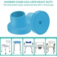 thumbnail image 4 of czcpp-4 Pcs Replacement Feet for Bath Chair Shower Chair Leg Caps Heavy Duty Replacement Feet for Shower Chair Bath Seat (Blue, 1-1/8"), 4 of 4