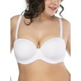 thumbnail image 4 of Deyllo Women's Strapless Push Up Full Cup Plus Size Underwire Padded Bra, White 36A, 4 of 16