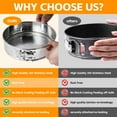 thumbnail image 3 of Highcool Springform Pan Baking Set (9,10 inches), 304 Stainless Steel Cheesecake Pan with Detachable Base, Includes 50 Parchment Papers for Pies, Cakes, Pizzas, and Quiches, 3 of 7