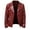 Red, variant on Homenesgenics Men's Leather Jacket Coats Men's Leather Plus Fleece Jacket, Motorcycle Jacket, Warm Leather Jacket Men Clothes