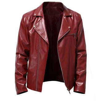 Nmnitkp Leather Jackets for Men, Faux Bomber Jacket Men Motorcycle