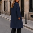 thumbnail image 7 of cocolona Womens Trench Coat Open Front Button Down Lapel Lined Overcoat LightWeight Trendy Fall Winter Solid Color Long Coat, 7 of 7