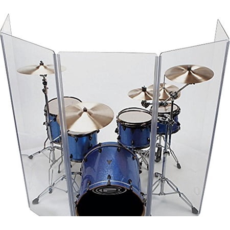 Pennzoni Drum Shield DS4 L 5 Section Drum Shield Acrylic Drum Panels with Flexible Hinges