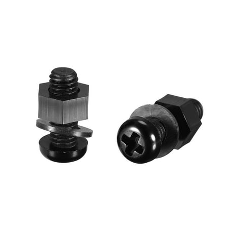 

Uxcell M6x15mm Nylon Screw Nut Washer Assortment Kit Black 20 Set