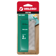 VELCRO Brand Thin General Purpose Tape | General Purpose/ Low Profile | Perfect for Home or Office | 3 1/2in x 3/4in Strips, Clear (91327)