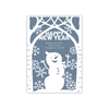 Personalized Holiday Card - Joyful Snowman - 5 x 7 Flat
