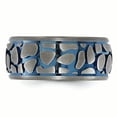 thumbnail image 4 of Edward Mirell Titanium Blue Anodized Brushed 10mm Band, 4 of 7