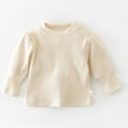 thumbnail image 2 of Vedolay Baby Girls' Clothing Girls Casual Long Sleeve T Shirts Kids Loose Tunic Tops Beige,90, 2 of 4