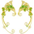 thumbnail image 1 of 1 par de pendientes de hada elfa con clip, sin perforaciones, decorativos para mujer, 1 of 7