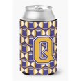 thumbnail image 1 of Letter Q Football Purple & Gold Can or Bottle Hugger, 1 of 1
