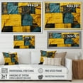 thumbnail image 4 of Designart "Abstract Cube Echoes in Yellow and Green" Abstract Framed Wall Art Decor - Modern Yellow Abstract Collages Bedroom Framed Canvas Wall Art, 4 of 6